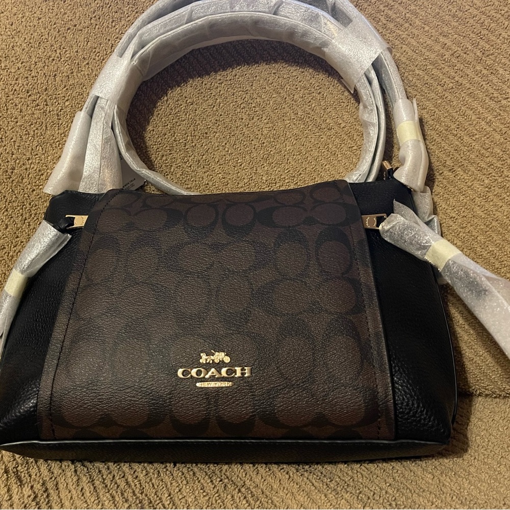 Coach Small Marlon Shoulder Bag in Signature Canvas